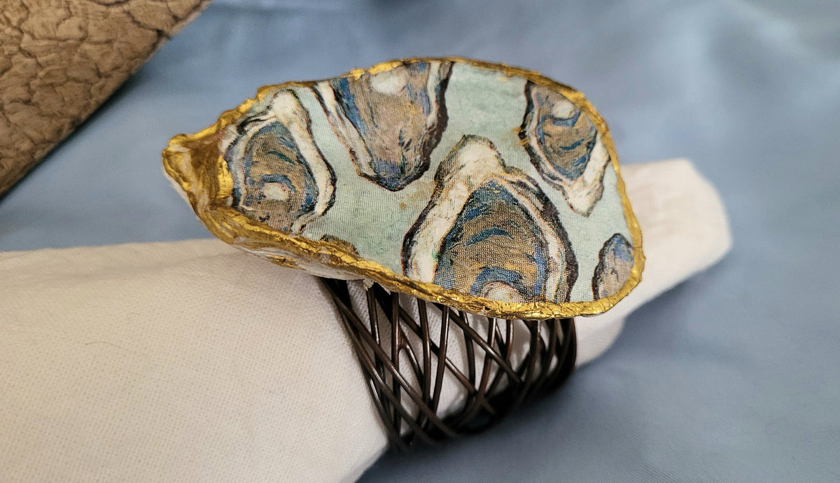 Multi-Shell Oyster Shell Napkin Ring