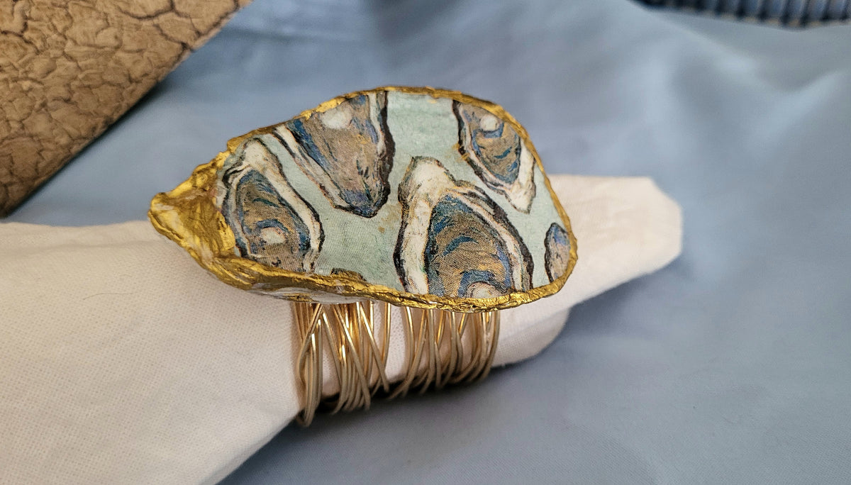 Multi-Shell Oyster Shell Napkin Ring
