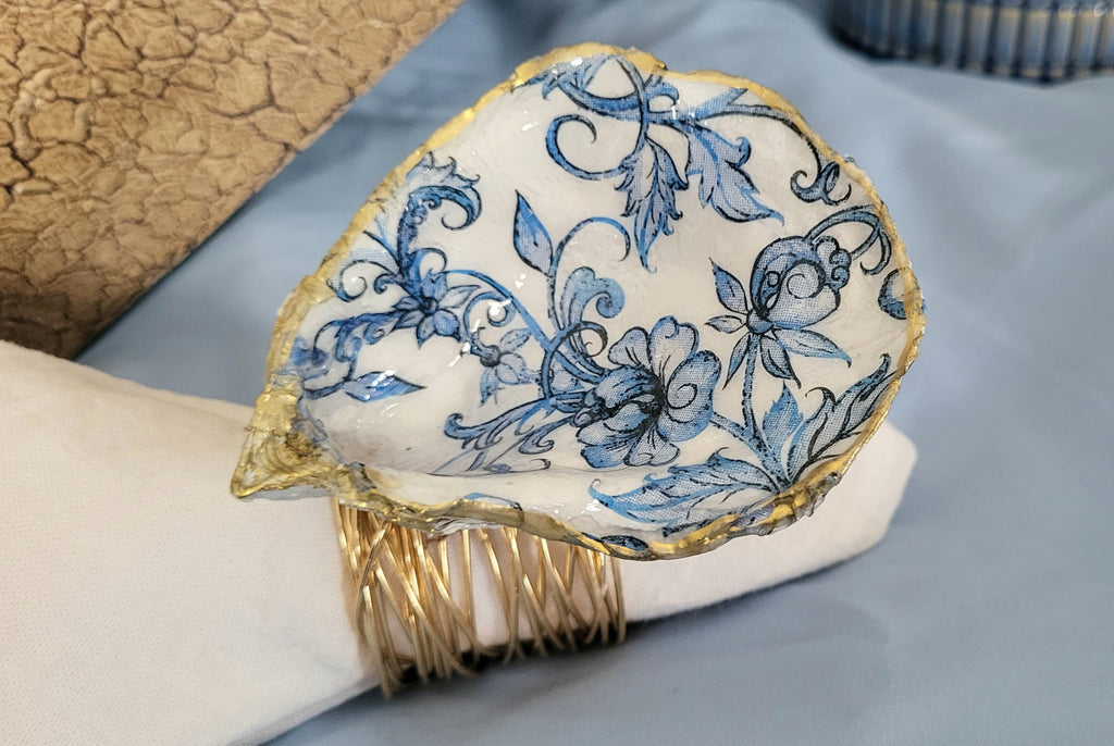 Blue China Napkin Rings