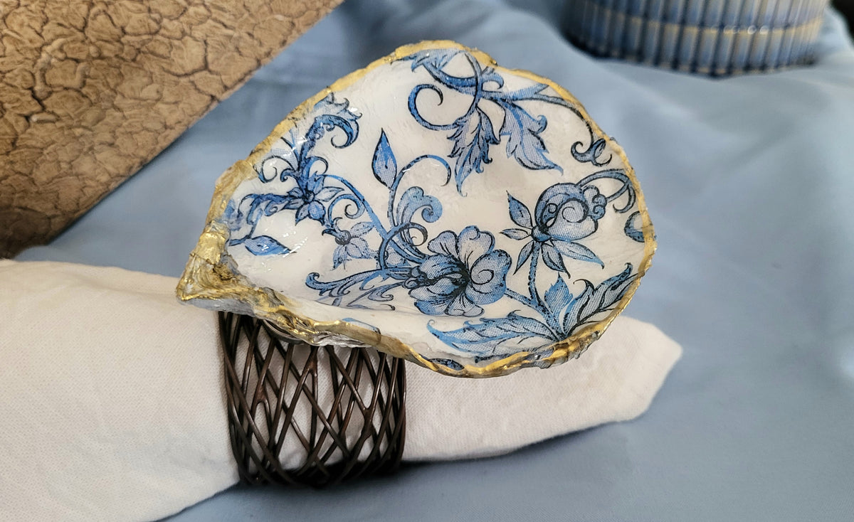 Blue China Napkin Rings