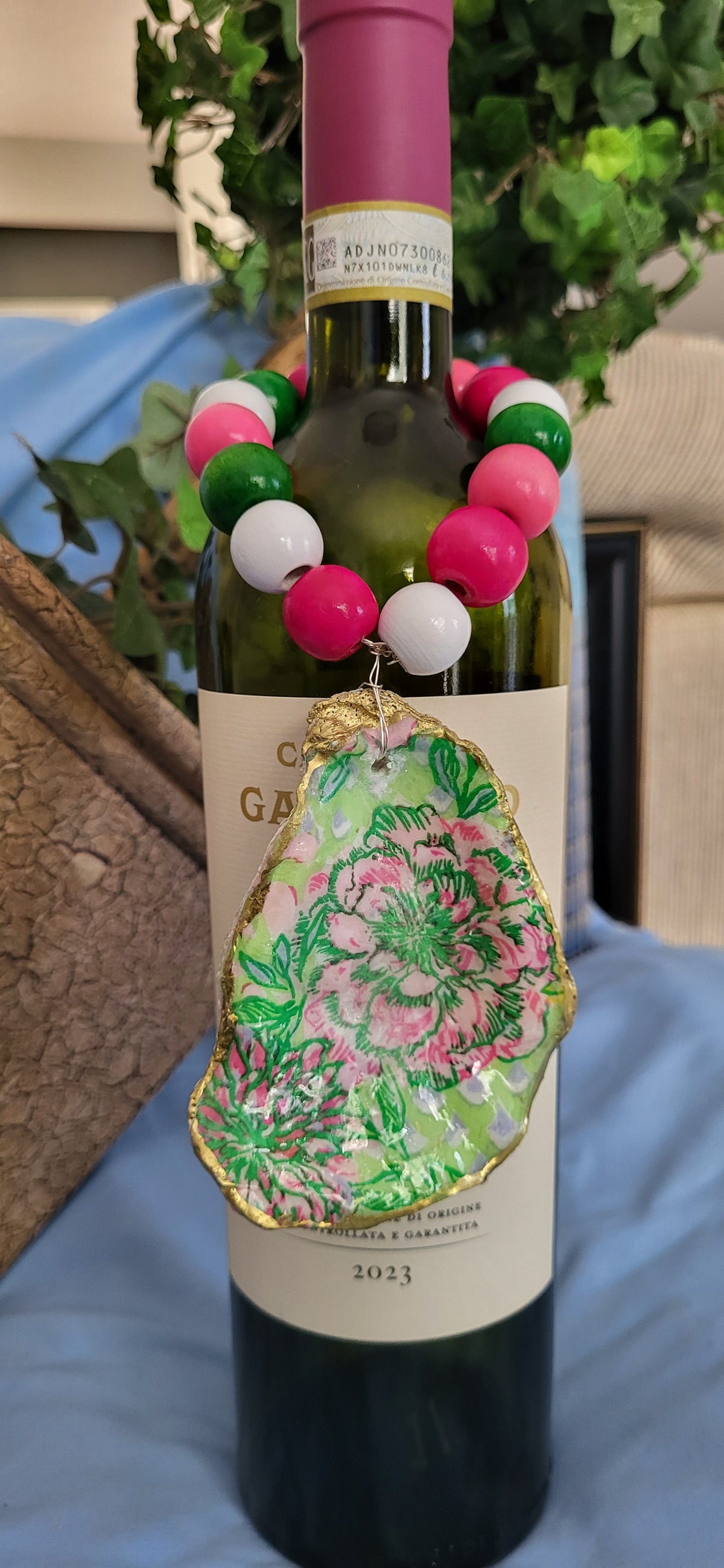 Pink & Green Bottle Charm