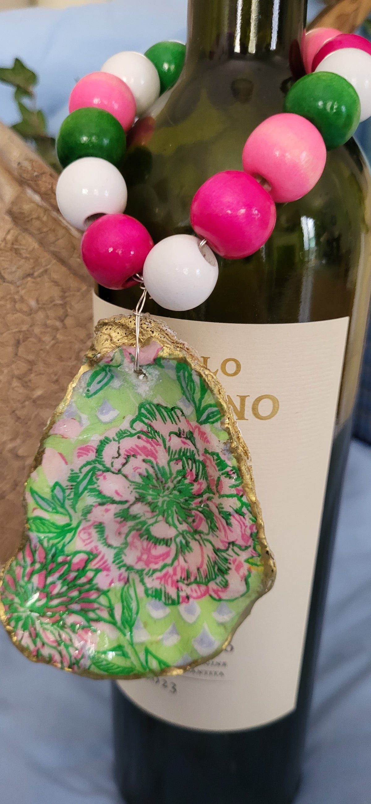 Pink & Green Bottle Charm