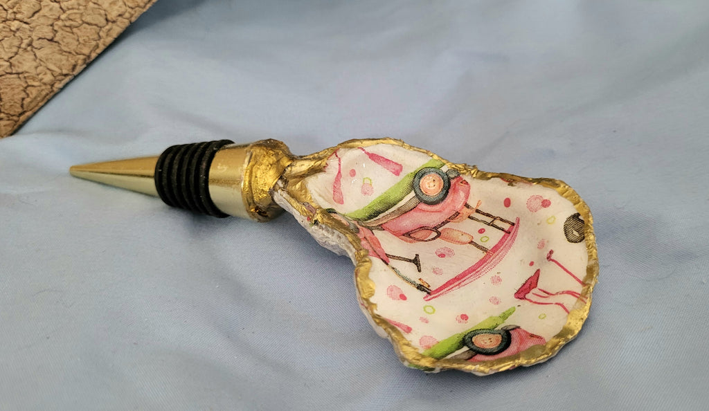 Pink Golf Cart Bottle Stopper