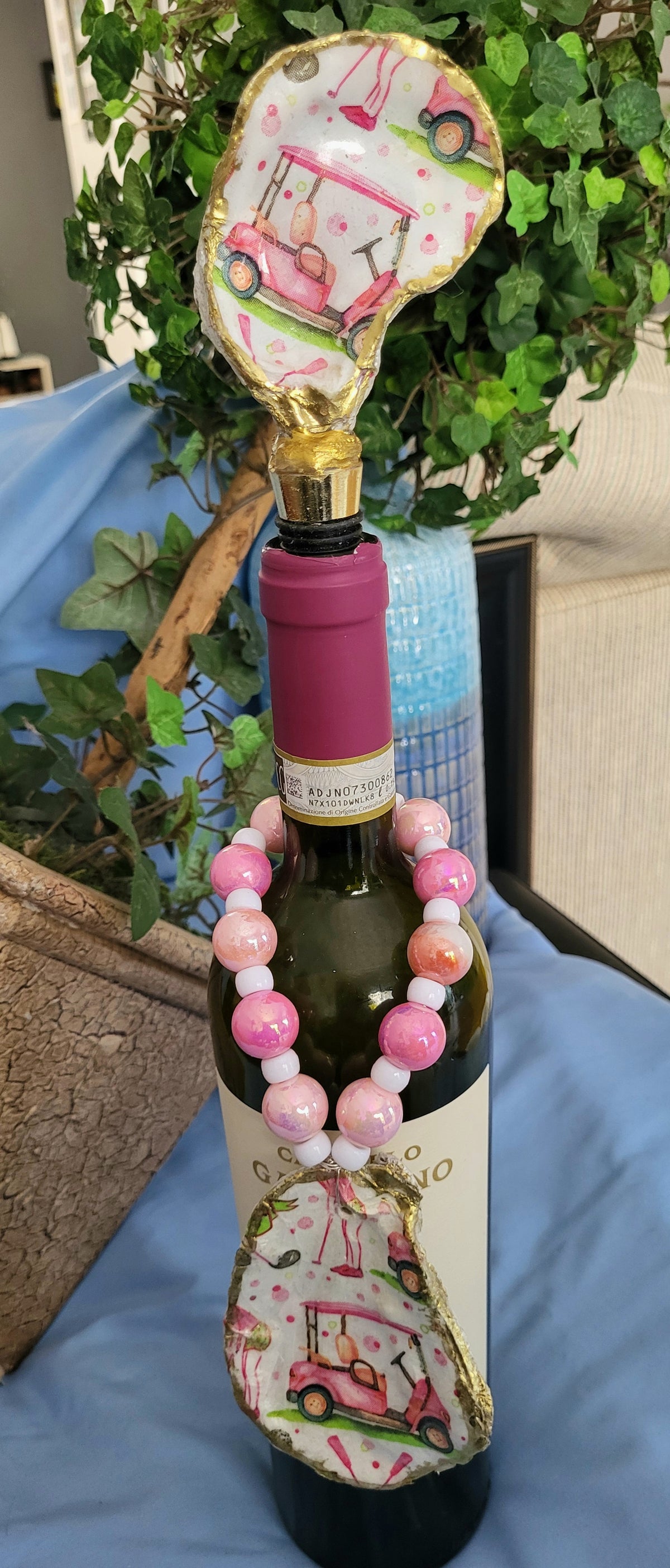 Bottle Stopper and Neck Charm Set
