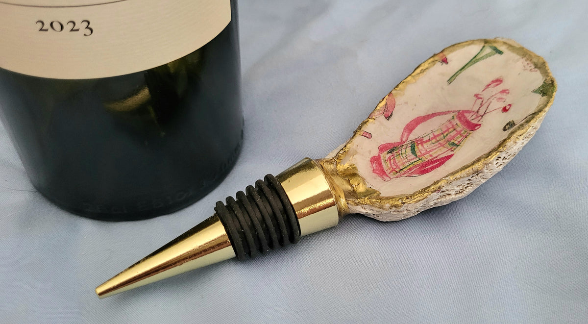 Pink Golf Bag Bottle Stopper