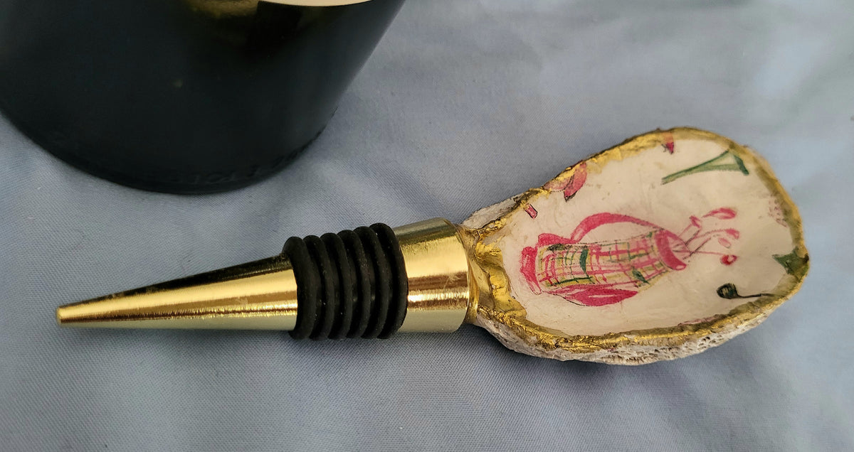 Pink Golf Bag Bottle Stopper