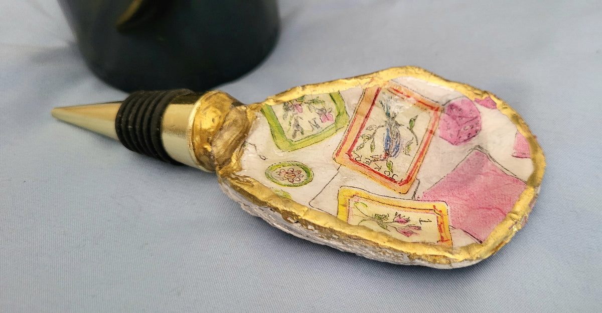 Pink Mahjong Bottle Stopper