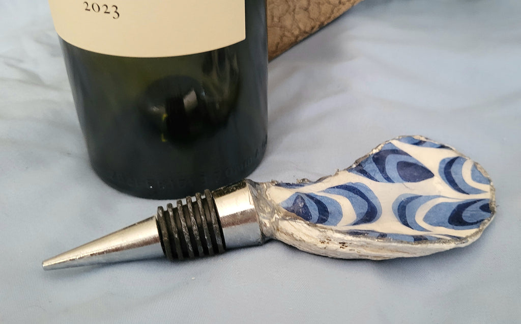 Blue Oyster Bottle Stopper