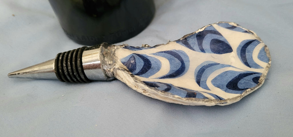 Blue Oyster Bottle Stopper