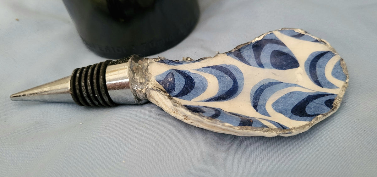Blue Oyster Bottle Stopper