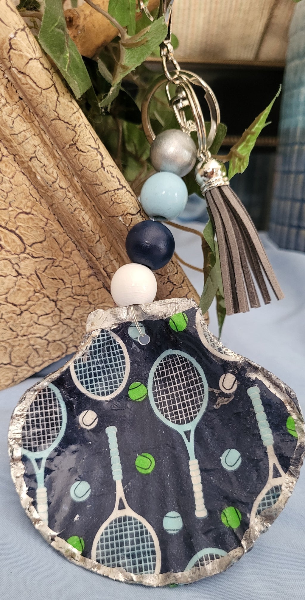 Blue Tennis Purse Charm